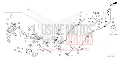 REAR BRAKE CALIPER NSS750S de 2025